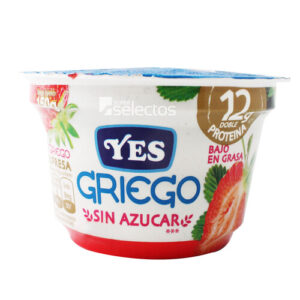 Yogurt Griego sin azúcar, sabor de fresa